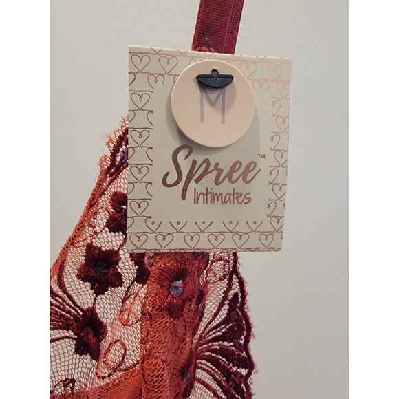 NWT Spree Whimsygoth Red & Black Rose Sequin Embroidered Babydoll, Size M - Picture 6 of 7